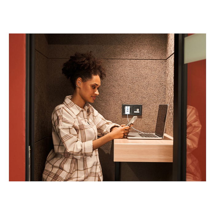 AVERMEDIA GC313Pro Cargador GaN 100W con USB Tipo C Carga Rápida Power Delivery 3.0 Blanco Cable 2m