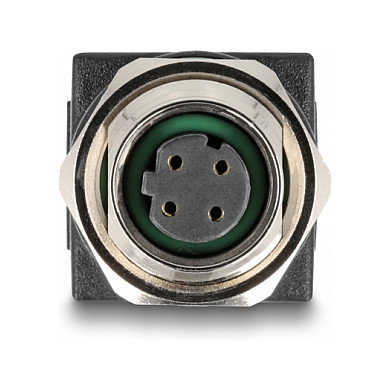 DeLOCK Adaptador M12 D-codificado 4 pines hembra a RJ45 hembra recto 60060
