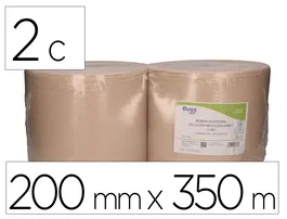Bunzl Papel Secamanos Greensource Nature 2 Capas Celulosa Reciclada 200mm x 350m