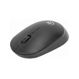 MANHATTAN Performance III - Ratón óptico inalámbrico 2.4 GHz, 1000 dpi, ambidiestro, 3 botones + rueda, color negro, receptor nano USB