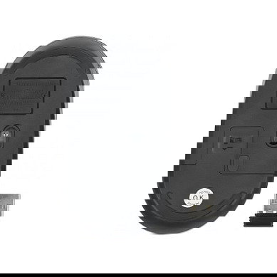 MANHATTAN Performance III - Ratón óptico inalámbrico 2.4 GHz, 1000 dpi, ambidiestro, 3 botones + rueda, color negro, receptor nano USB