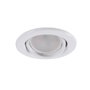 Vepa Pack de 5 Bombillas LED GU10 6W 700Lm 6000K con Aro Downlight Redondo Inclinable de Acero 90mm Blanco