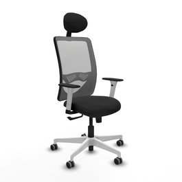 PIQUERAS Y CRESPO Silla de oficina Zulema con mecanismo Sincro, Negro y Gris