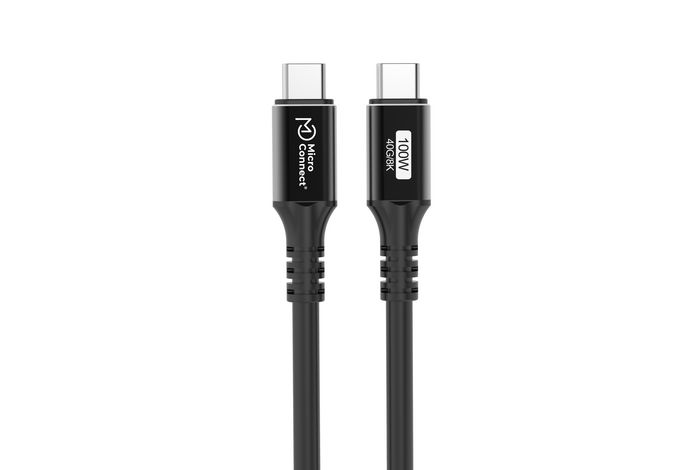 MicroConnect Cable USB-C a USB-C Premium 1m, 100W, 40Gbps, USB4 Gen 3x2