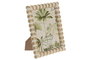 DKD Home Decor Marco de Fotos 15x20 Mango y Cristal Blanco Rozado