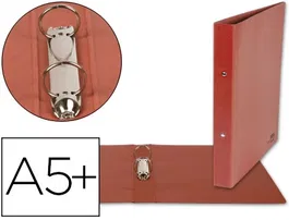 Liderpapel Carpeta de 2 anillas 40mm redondas cuarto cartón cuero