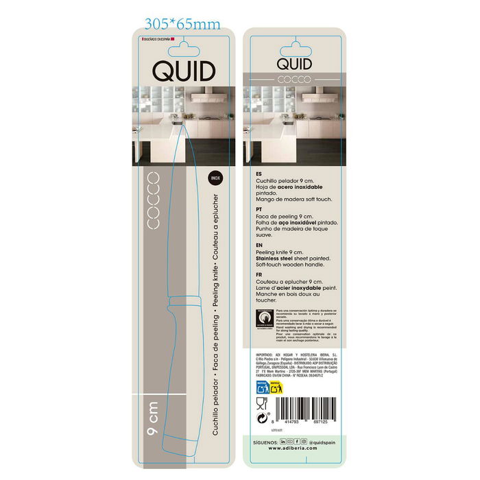 Cuchillo Pelador Cocco Quid 9 cm