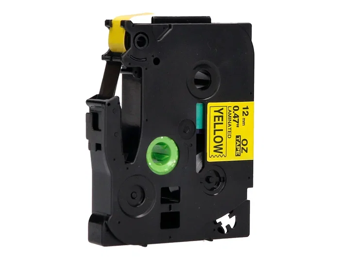 Q-connect Cinta TZE-631 para Rotuladoras Brother, 12 mm Amarillo y Negro, 8 m