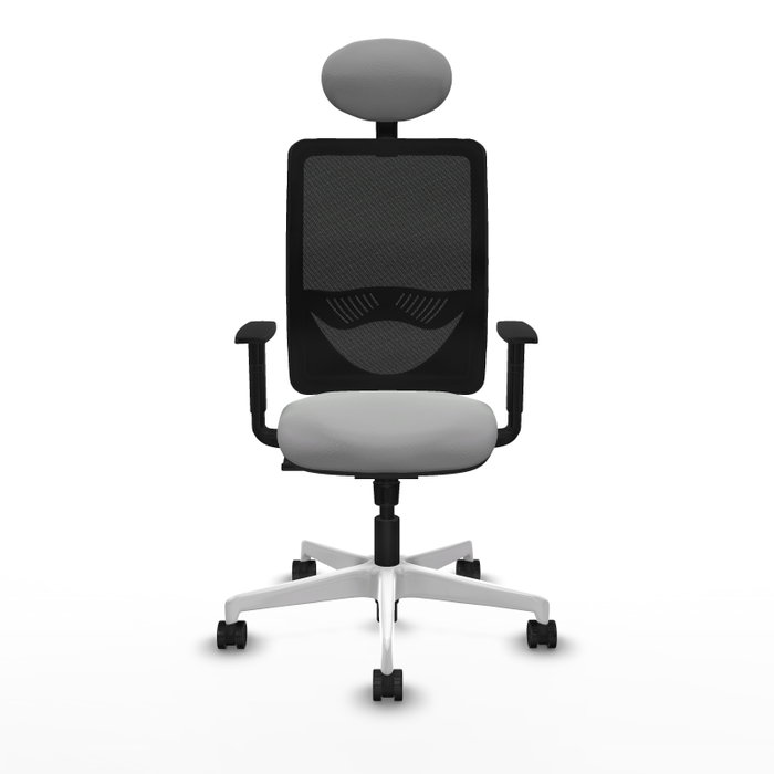 PIQUERAS Y CRESPO Silla de oficina Zulema con mecanismo Sincro, Gris claro y Negro PIQUERAS Y CRESPO Silla de oficina Zulema con mecanismo Sincro, Gris claro y Negro