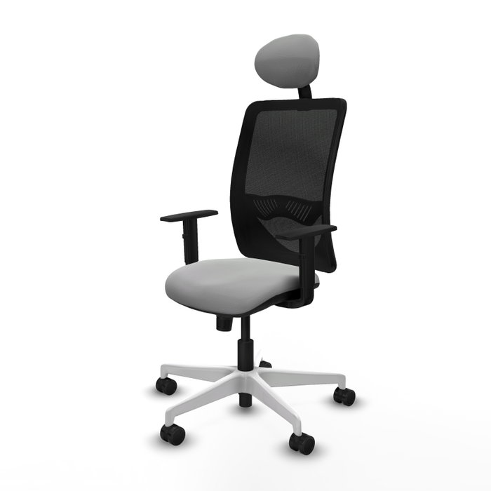 PIQUERAS Y CRESPO Silla de oficina Zulema con mecanismo Sincro, Gris claro y Negro PIQUERAS Y CRESPO Silla de oficina Zulema con mecanismo Sincro, Gris claro y Negro