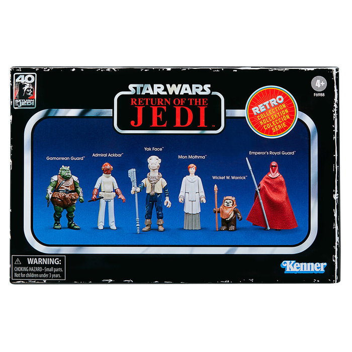 HASBRO Set de 6 figuras coleccion Retro Star Wars El Retorno del Jedi 9,5cm surtido
