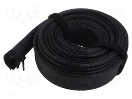 LogiLink Organizador de Cables Flexible con Cremallera, 5m, Negro