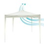 Color Baby Cenador plegable con chimenea Max-air 300x300x250 cm