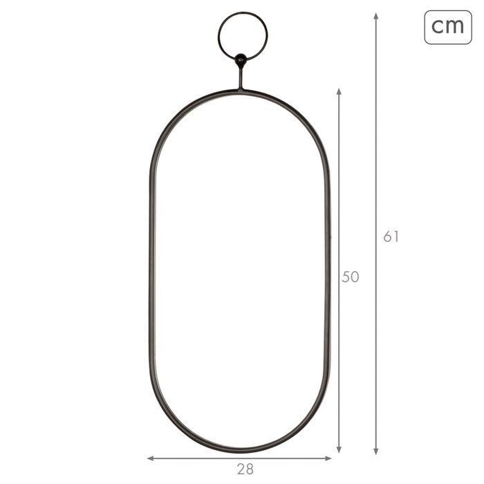 MAX HOME Espejo de Pared Metal OV