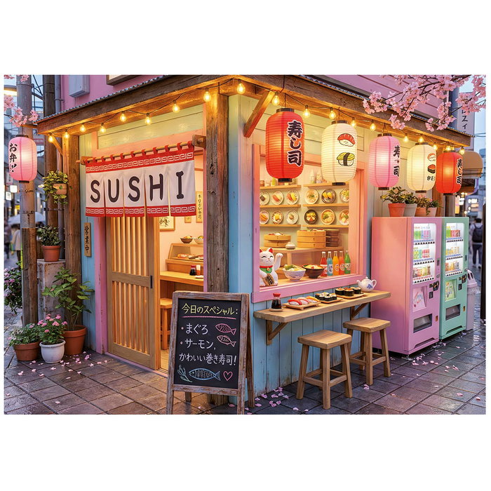 Educa Puzzle 1000 Piezas Kawaii Sushi 20564 para Adultos, Tamaño 68x48 cm