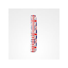 Zzmen Peine Doble Batidor Union Jack Line Nº2 para Hombre