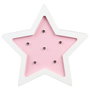 Home Deco Kids Lámpara Estrella Madera Decoración Habitación Infantil LED Rosa o Azul