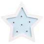 Home Deco Kids Lámpara Estrella Madera Decoración Habitación Infantil LED Rosa o Azul