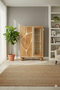DKD Home Decor Vitrina Moderno Acacia Stone River 40x150x100 cm