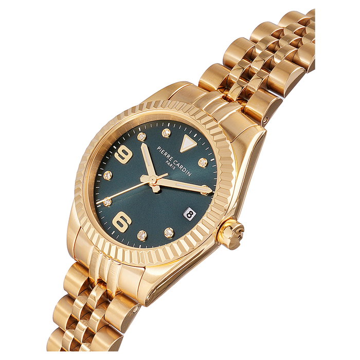 Pierre Cardin CF.1012.MG.2 Reloj de Mujer Dorado con Esfera Verde
