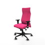 PIQUERAS Y CRESPO Sillón Albacete con Mecanismo Sincro, Similpiel Rosa, Brazos 1D y Ruedas 65mm
