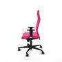 PIQUERAS Y CRESPO Sillón Albacete con Mecanismo Sincro, Similpiel Rosa, Brazos 1D y Ruedas 65mm