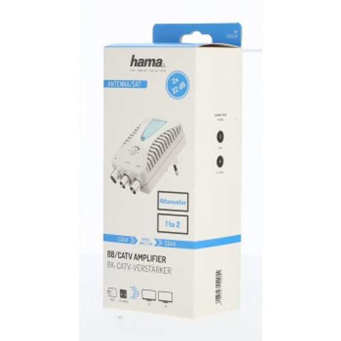 Hama TV Amplificador de Antena para 2 dispositivos