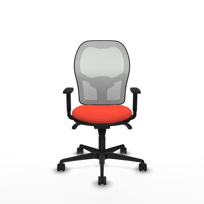 PIQUERAS Y CRESPO Silla de oficina Jorquera Naranja oscuro/Blanco con mecanismo Sincro PIQUERAS Y CRESPO Silla de oficina Jorquera Naranja oscuro/Blanco con mecanismo Sincro