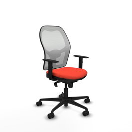 PIQUERAS Y CRESPO Silla de oficina Jorquera Naranja oscuro/Blanco con mecanismo Sincro