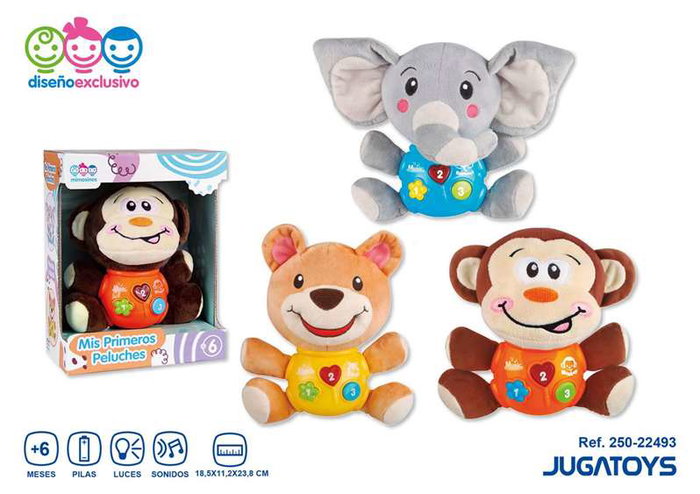 Jugatoys - mimosines Peluche animales musicales, modelos surtidos