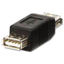 Lindy Adaptador USB 71230, Macho a Hembra, Negro