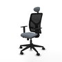 PIQUERAS Y CRESPO Silla de oficina Motilla Sincro/Traslack Gris y Negro