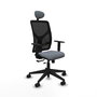 PIQUERAS Y CRESPO Silla de oficina Motilla Sincro/Traslack Gris y Negro