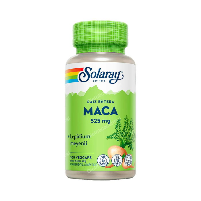 SOLARAY Maca 525mg 100 Cápsulas - Energizante Natural, Raíz de Maca Peruana, Complemento Alimenticio Vegano SOLARAY Maca 525mg 100 Cápsulas - Energizante Natural, Raíz de Maca Peruana, Complemento Alimenticio Vegano