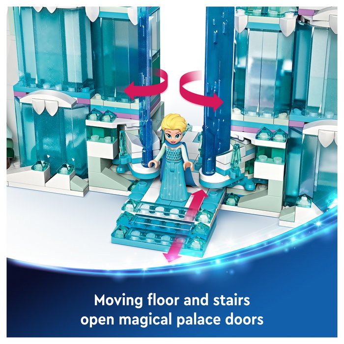 LEGO 43244 Disney Princess Elsa - Palacio de Hielo, Juego de Construcción de 630 Piezas para Niños y Niñas de 6 Años o Más, Multicolor
