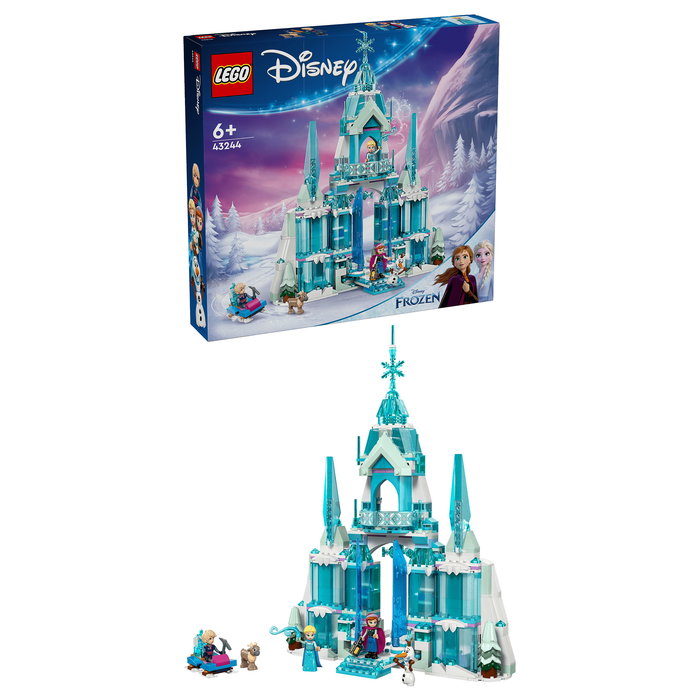 LEGO 43244 Disney Princess Elsa - Palacio de Hielo, Juego de Construcción de 630 Piezas para Niños y Niñas de 6 Años o Más, Multicolor