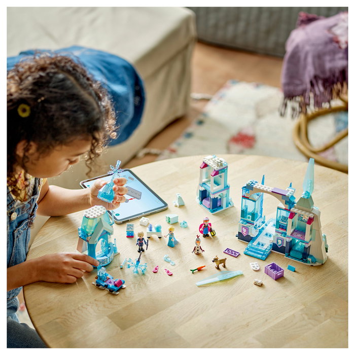 LEGO 43244 Disney Princess Elsa - Palacio de Hielo, Juego de Construcción de 630 Piezas para Niños y Niñas de 6 Años o Más, Multicolor