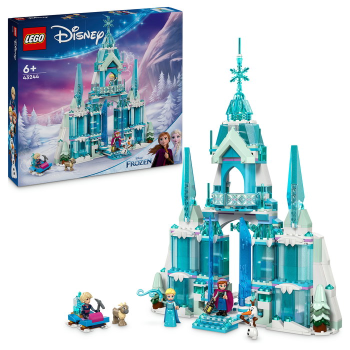 LEGO 43244 Disney Princess Elsa - Palacio de Hielo, Juego de Construcción de 630 Piezas para Niños y Niñas de 6 Años o Más, Multicolor