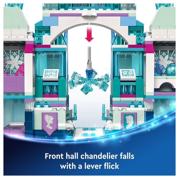 LEGO 43244 Disney Princess Elsa - Palacio de Hielo, Juego de Construcción de 630 Piezas para Niños y Niñas de 6 Años o Más, Multicolor