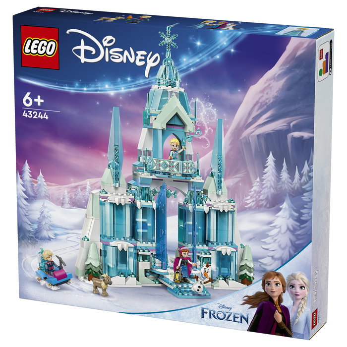 LEGO 43244 Disney Princess Elsa - Palacio de Hielo, Juego de Construcción de 630 Piezas para Niños y Niñas de 6 Años o Más, Multicolor
