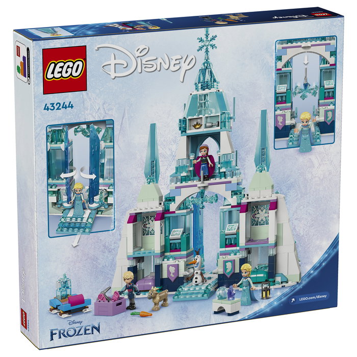 LEGO 43244 Disney Princess Elsa - Palacio de Hielo, Juego de Construcción de 630 Piezas para Niños y Niñas de 6 Años o Más, Multicolor