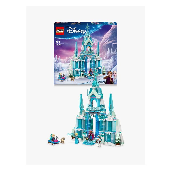 LEGO 43244 Disney Princess Elsa - Palacio de Hielo, Juego de Construcción de 630 Piezas para Niños y Niñas de 6 Años o Más, Multicolor