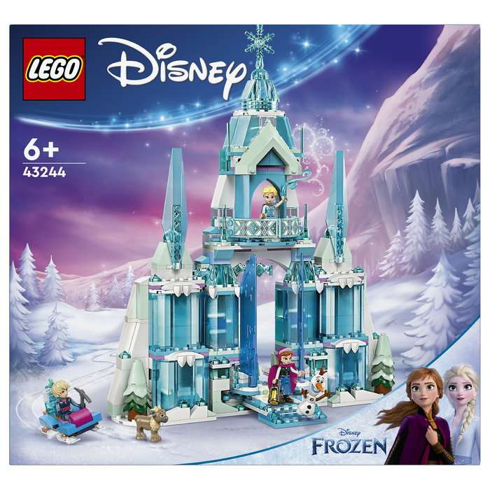 LEGO 43244 Disney Princess Elsa - Palacio de Hielo, Juego de Construcción de 630 Piezas para Niños y Niñas de 6 Años o Más, Multicolor