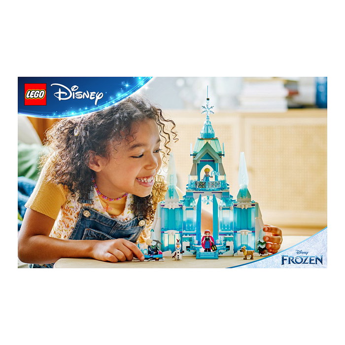 LEGO 43244 Disney Princess Elsa - Palacio de Hielo, Juego de Construcción de 630 Piezas para Niños y Niñas de 6 Años o Más, Multicolor