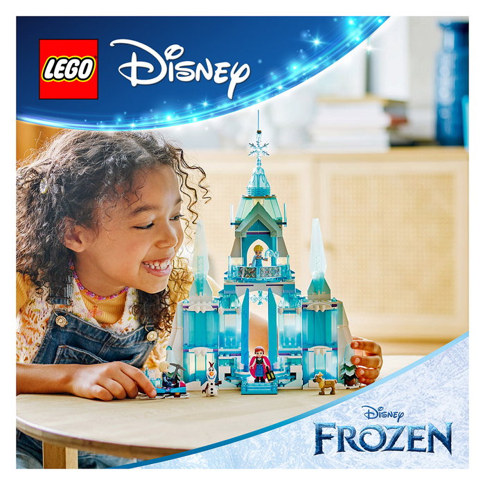 LEGO 43244 Disney Princess Elsa - Palacio de Hielo, Juego de Construcción de 630 Piezas para Niños y Niñas de 6 Años o Más, Multicolor