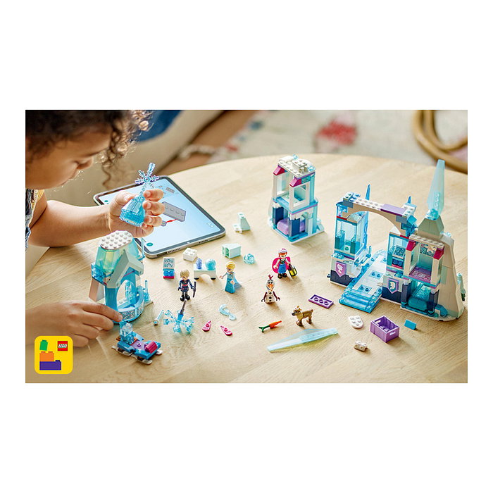 LEGO 43244 Disney Princess Elsa - Palacio de Hielo, Juego de Construcción de 630 Piezas para Niños y Niñas de 6 Años o Más, Multicolor