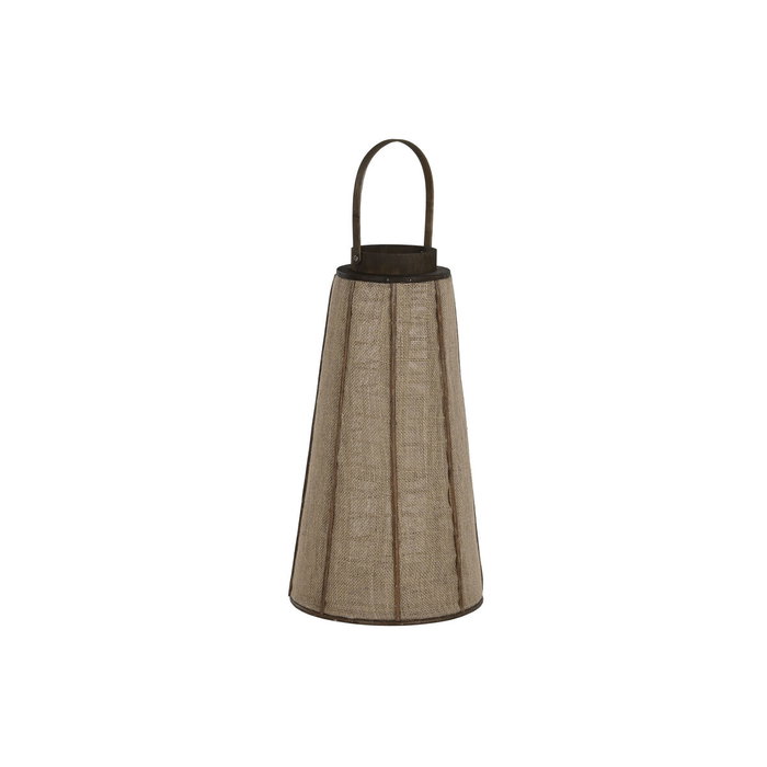 DKD Home Decor Portavelas de Yute y Bambú Natural 30,5x30,5x73 cm