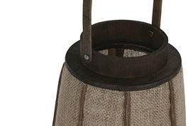 DKD Home Decor Portavela Oriental Natural Bambú Yute 30.5 x 73 x 30.5 cm