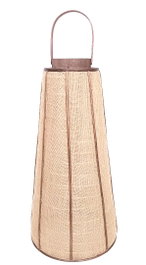 DKD Home Decor Portavelas de Yute y Bambú Natural 30,5x30,5x73 cm