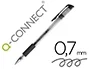 Q-connect Bolígrafo Tinta Gel Negro 0.7 mm Sujeción de Caucho
